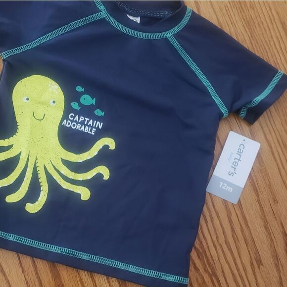 NWT Carter's Octopus Rash Guard Shirt - Picture 5 of 7